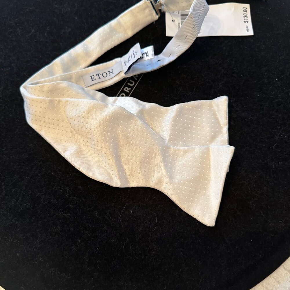 Eton Pin-Dot Silk Bow Tie - Self-Tied